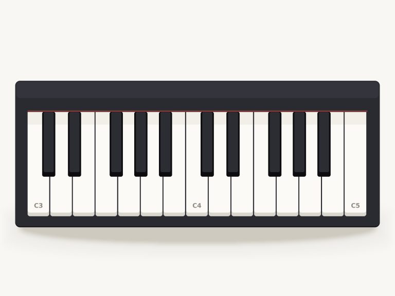 online virtual piano 25 key
