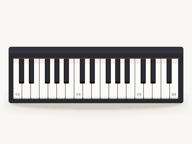 online virtual piano 32 key